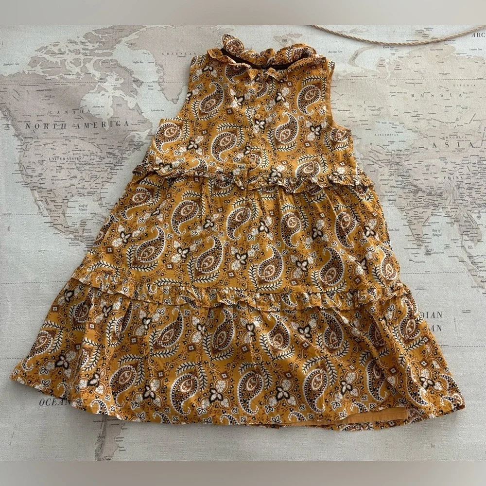 Janie and Jack Paisley Ruffle Tiered Dress Size 7
